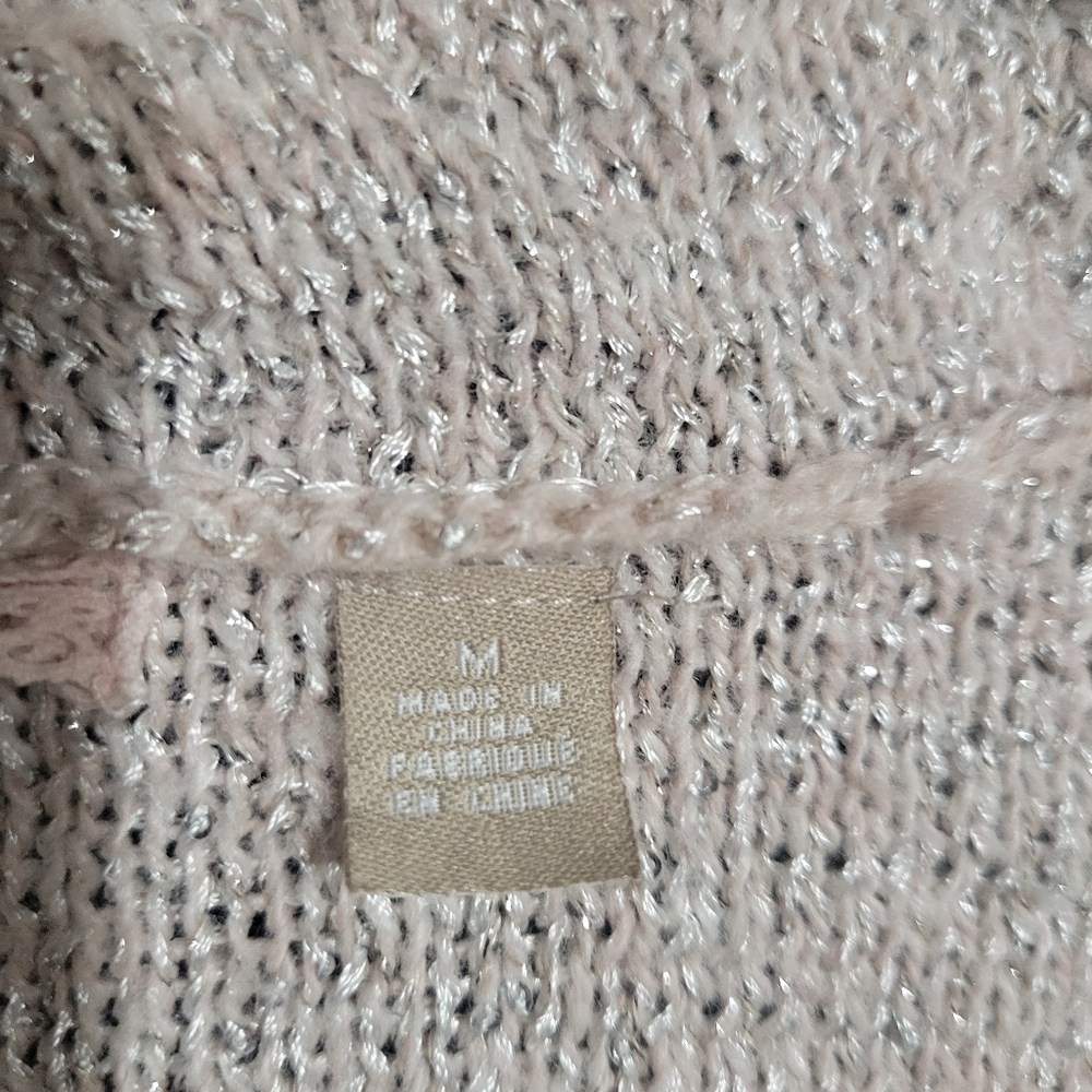 Anthropologie Knitted & Knotted Sparkling Silver Cardigan✨️✨️- Medium - Picture 5 of 7